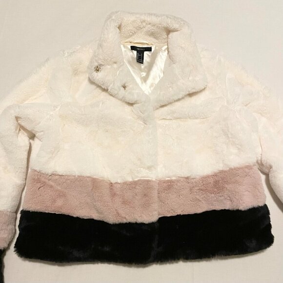 Forever 21 Faux Fur Jacket Womens Size Large - Picture 2 of 15